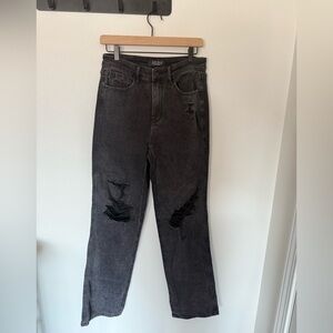 Judy Blue Black Wash Straight Jeans